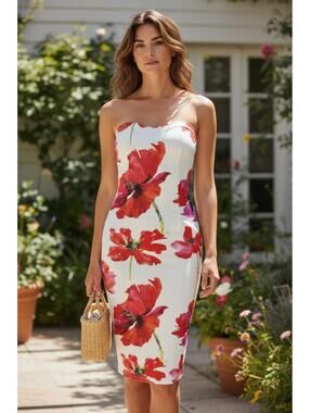 Bella Barnett Dani Printed Midi Dress NWT Size S